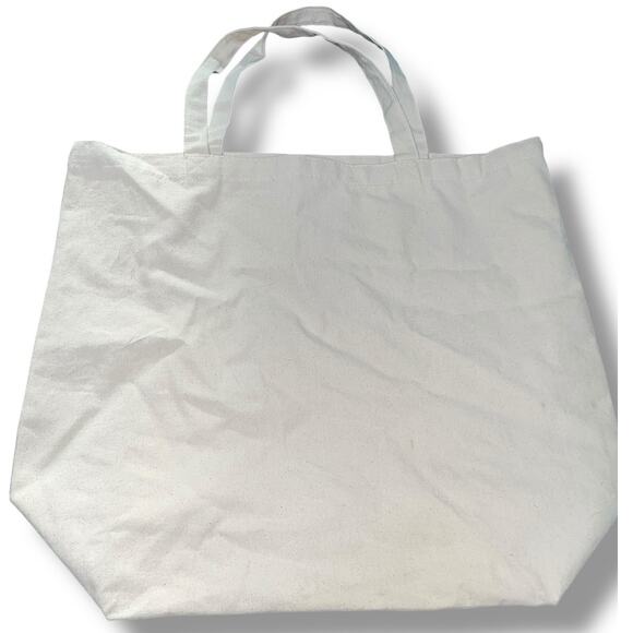 Dunkin Donuts Tote Bag Canvas Large Carry On 100% Cotton Coffee Cream Orange - Picture 6 of 10